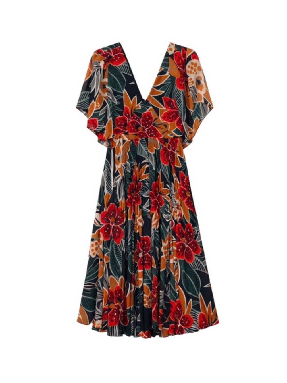 Club Monaco Midi Dress Floral Print